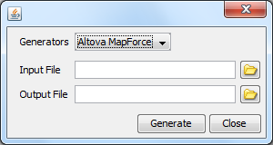 XML Generators Dialog