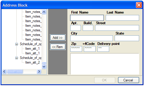 Address Block Wizard