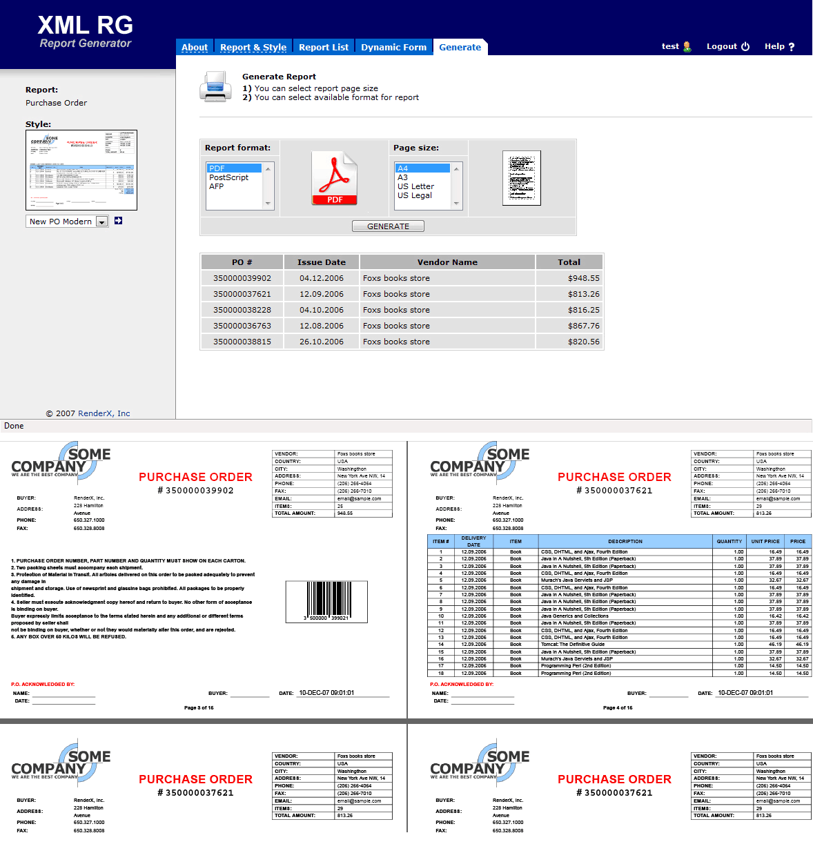 xmlrg composite results